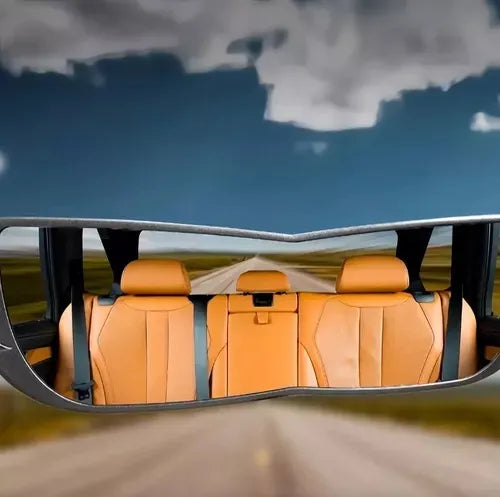 Angel View Wide Rearview Mirror – Reduces Blind Spots & Installs in Seconds