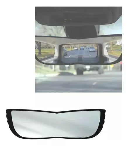 Angel View Wide Rearview Mirror – Reduces Blind Spots & Installs in Seconds