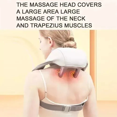 Electric Shiatsu Neck & Shoulder Massager with Heat – Deep-Kneading Back Massager Wrap