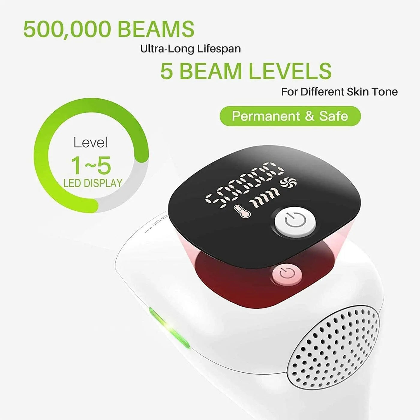 IPL Laser Hair Removal Device for Women & Men – Painless At-Home Permanent Hair Remover