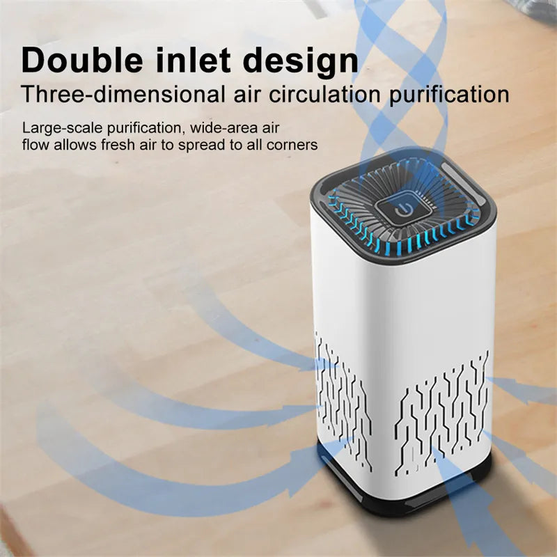 Car Air Purifier Portable Negative Ion Generator Remove Formaldehyde Dust Smoke Air Freshen Washer For Home Car