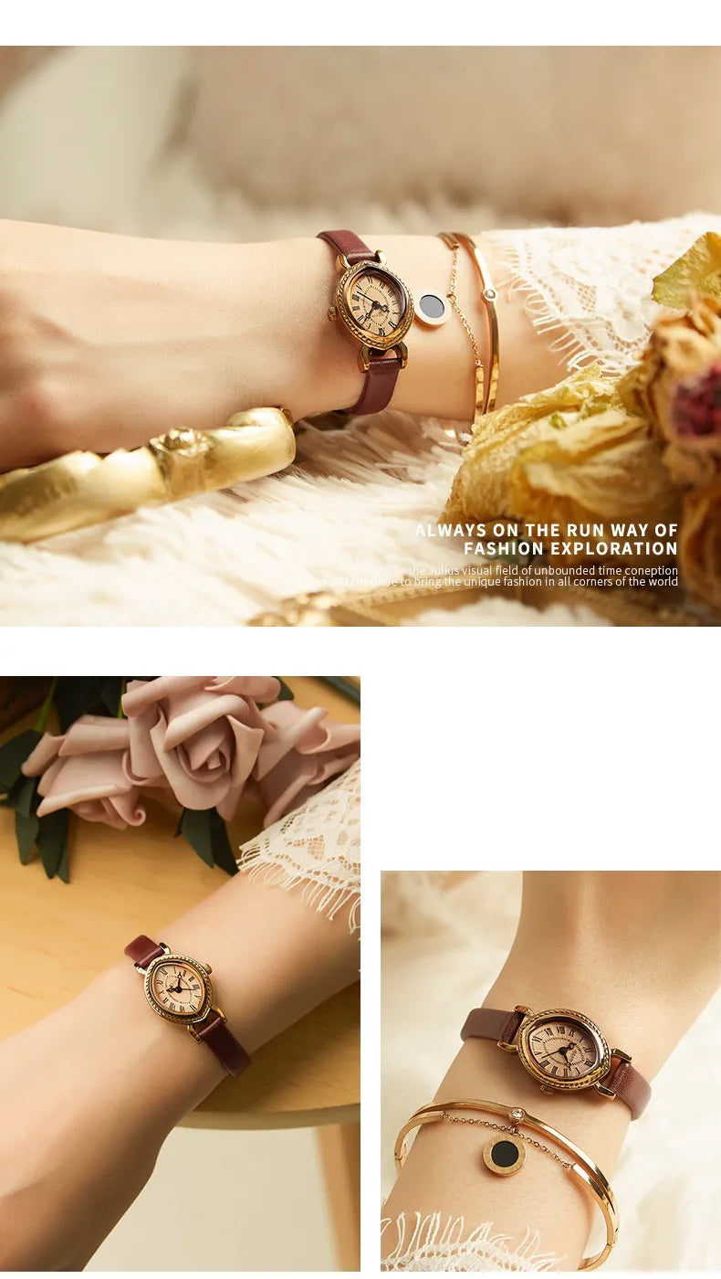 Oval Belt Quartz Movement Waterproof Compact Fashion Watch