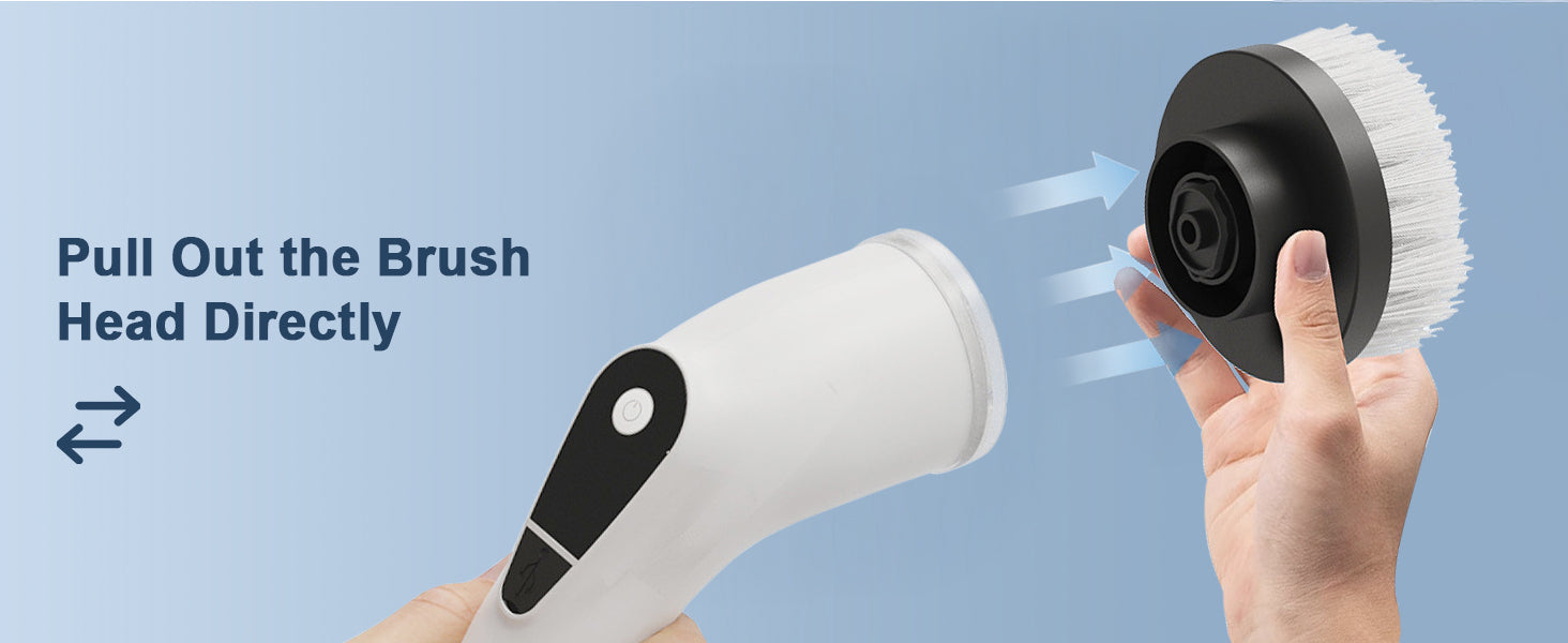 Electric Spin Scrubber With 9 in 1 Replaceable Brush Head