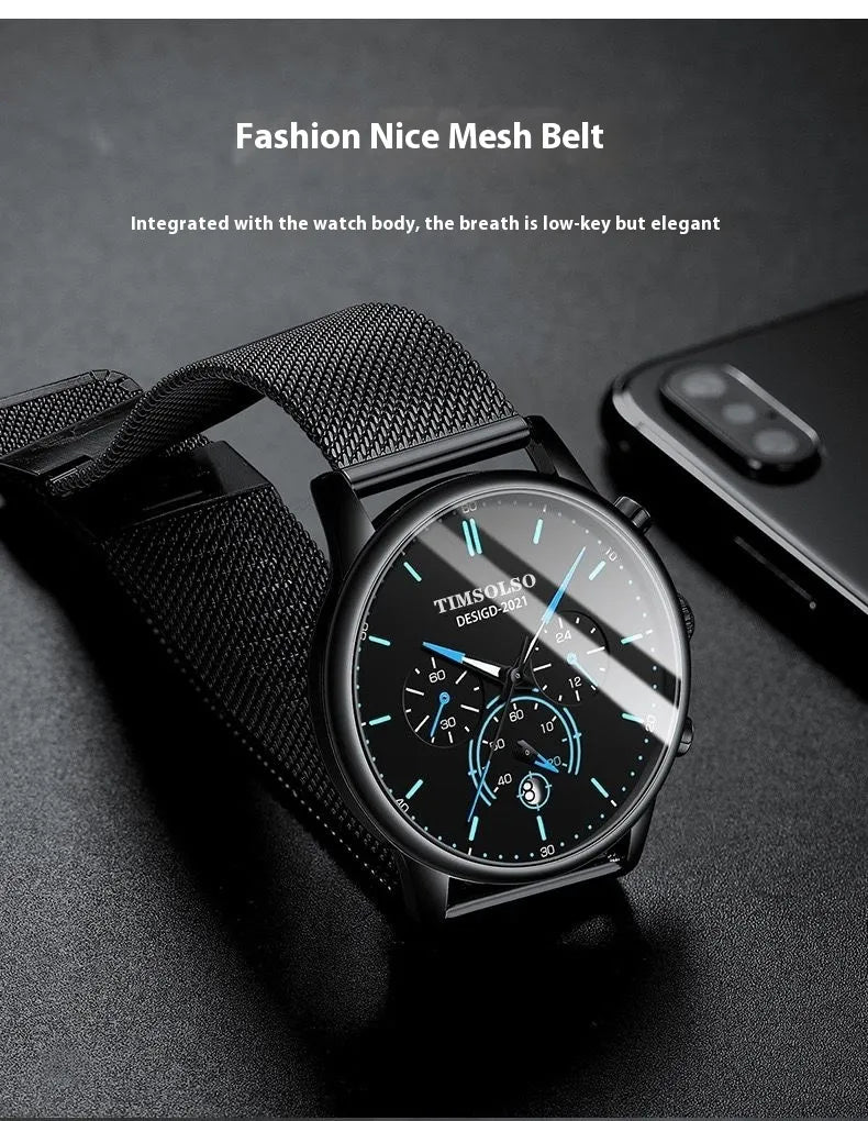 All-matching Simple And High-end Elegant Cool Ultra-thin Calendar Quartz Watch