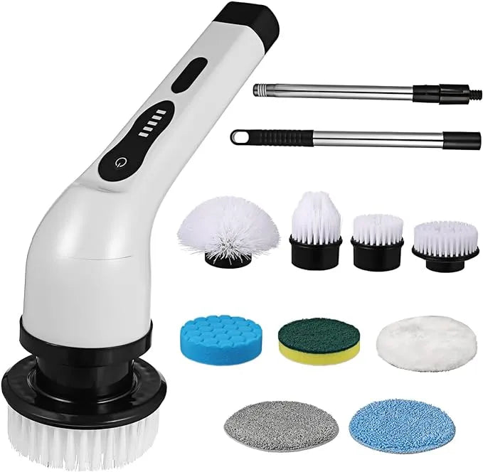 Electric Spin Scrubber With 9 in 1 Replaceable Brush Head
