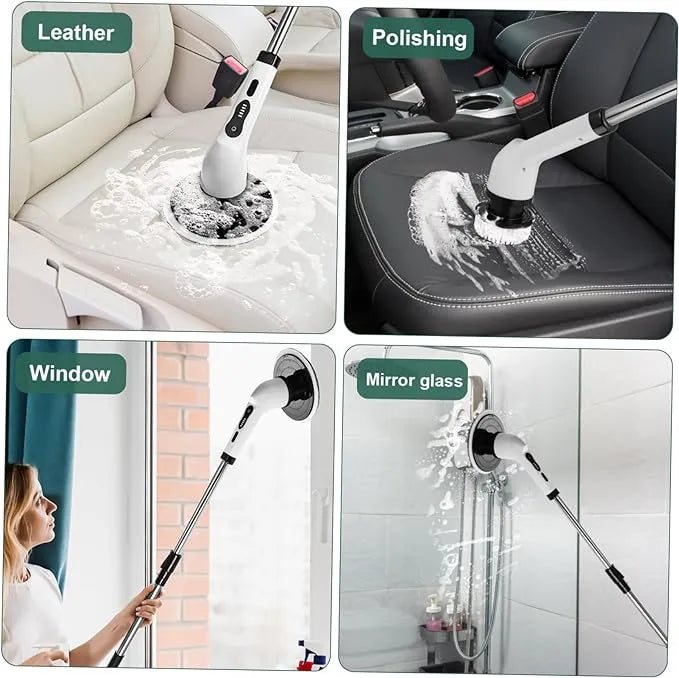 Electric Spin Scrubber With 9 in 1 Replaceable Brush Head