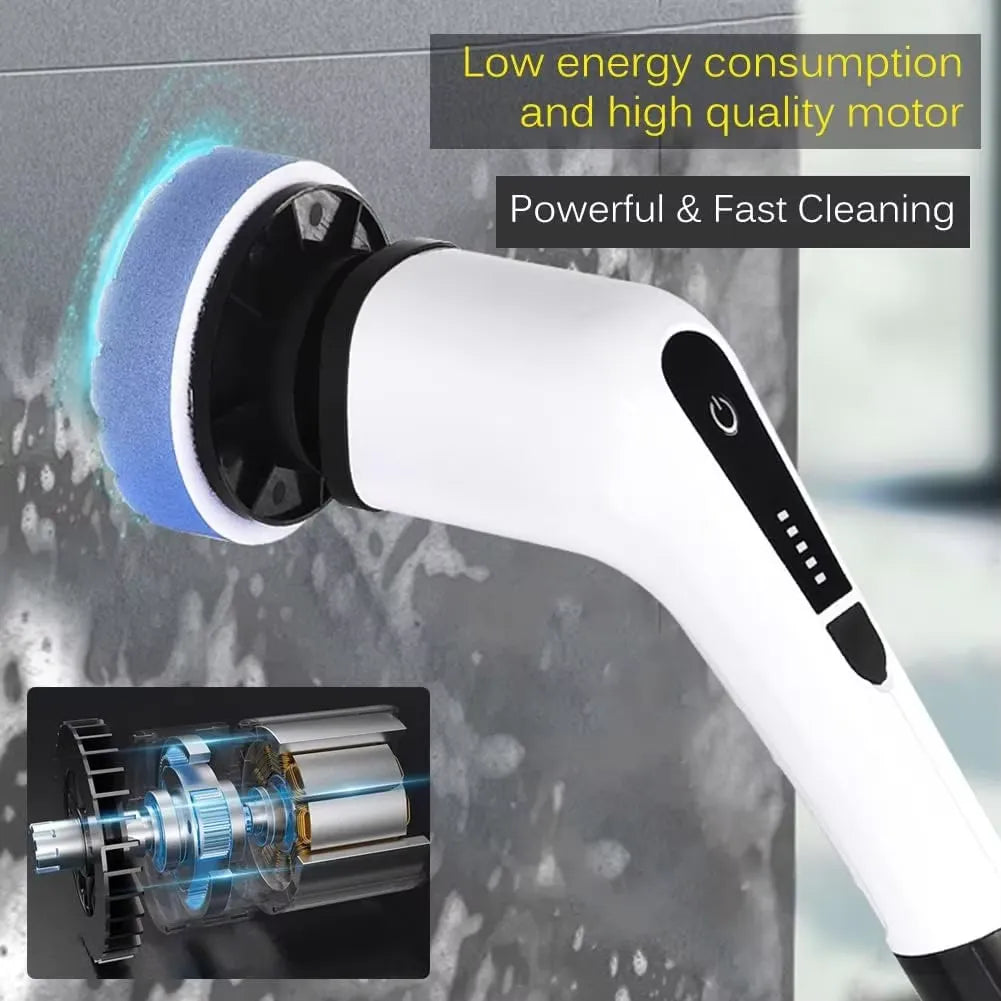 Electric Spin Scrubber With 9 in 1 Replaceable Brush Head