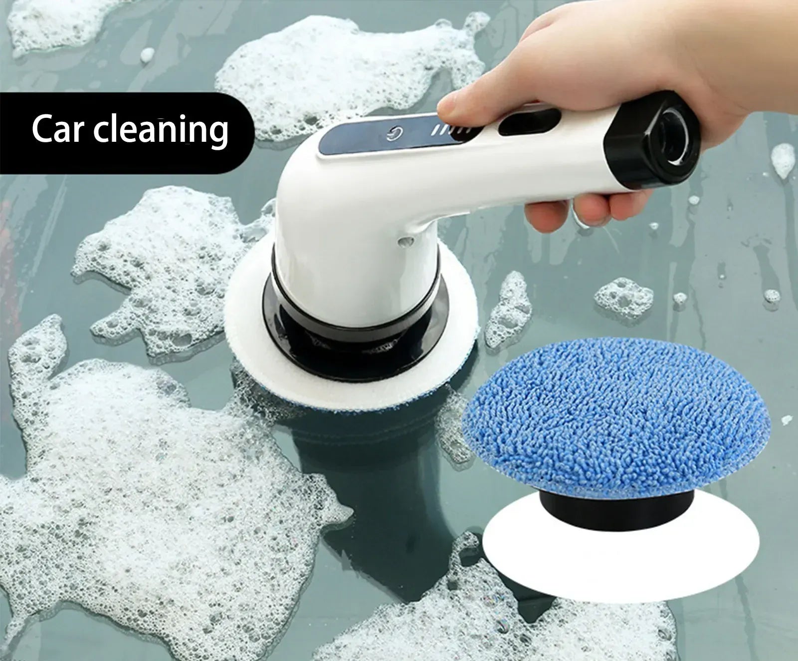 Electric Spin Scrubber With 9 in 1 Replaceable Brush Head