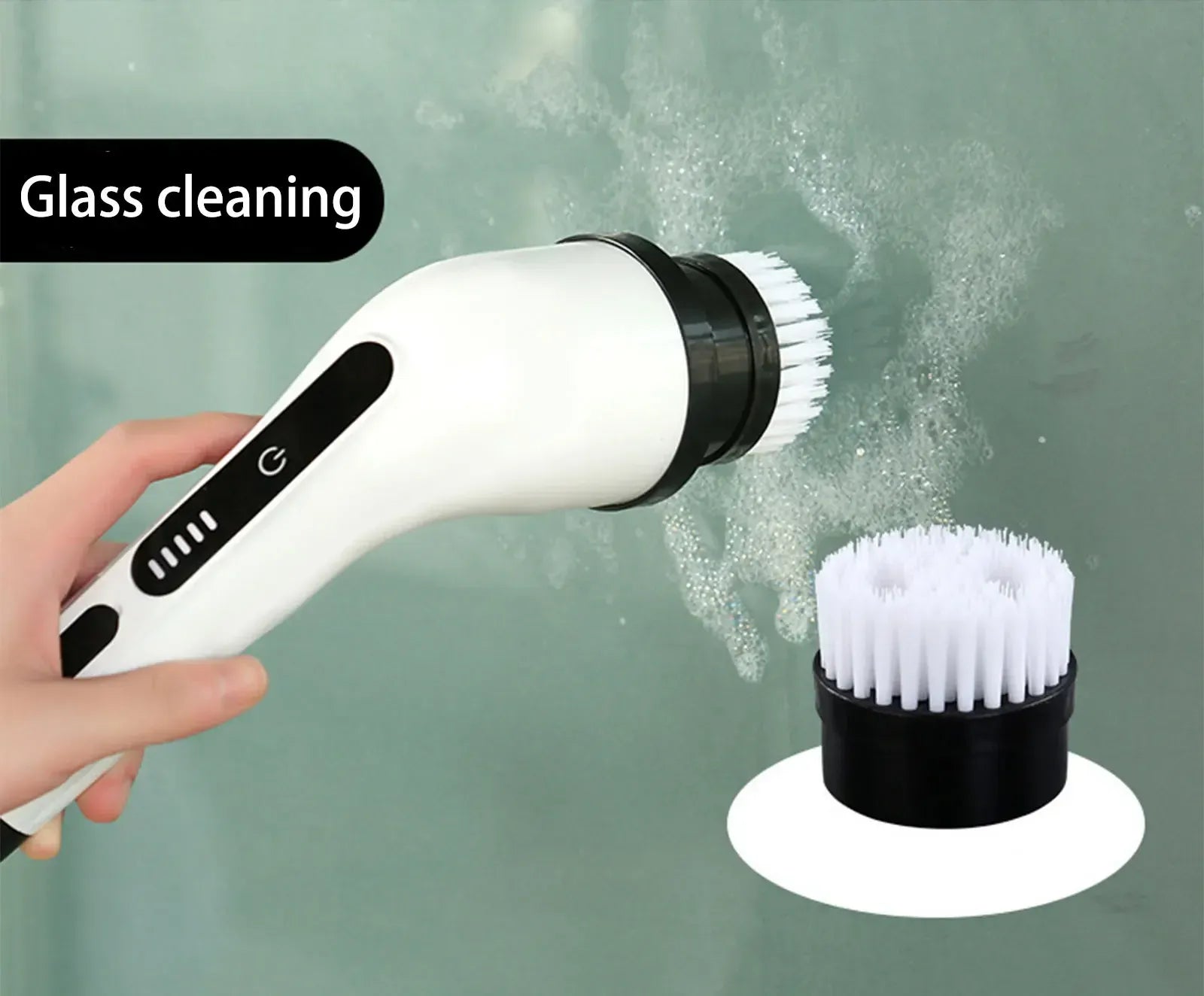 Electric Spin Scrubber With 9 in 1 Replaceable Brush Head