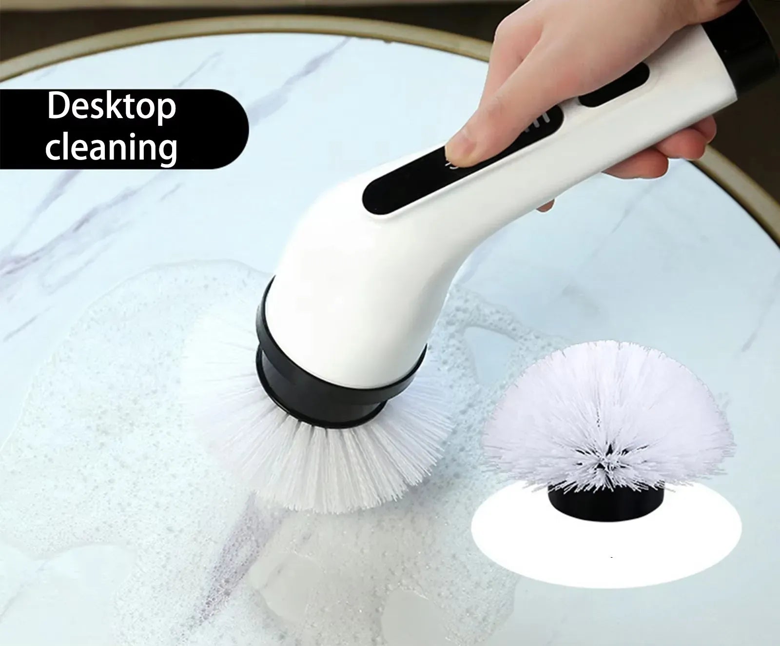 Electric Spin Scrubber With 9 in 1 Replaceable Brush Head