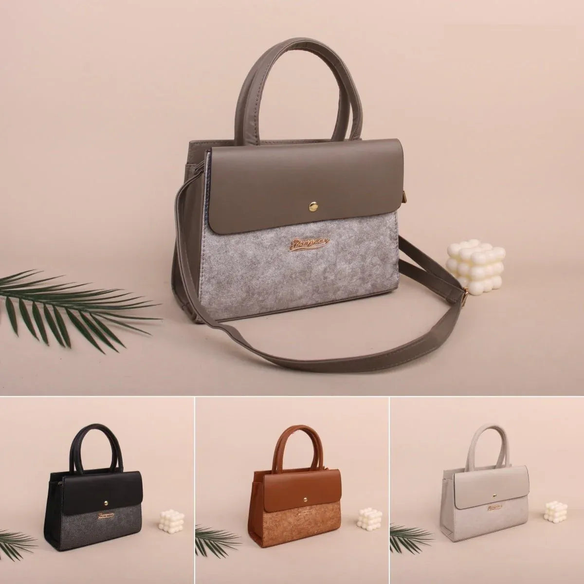 Suede Women Handbag