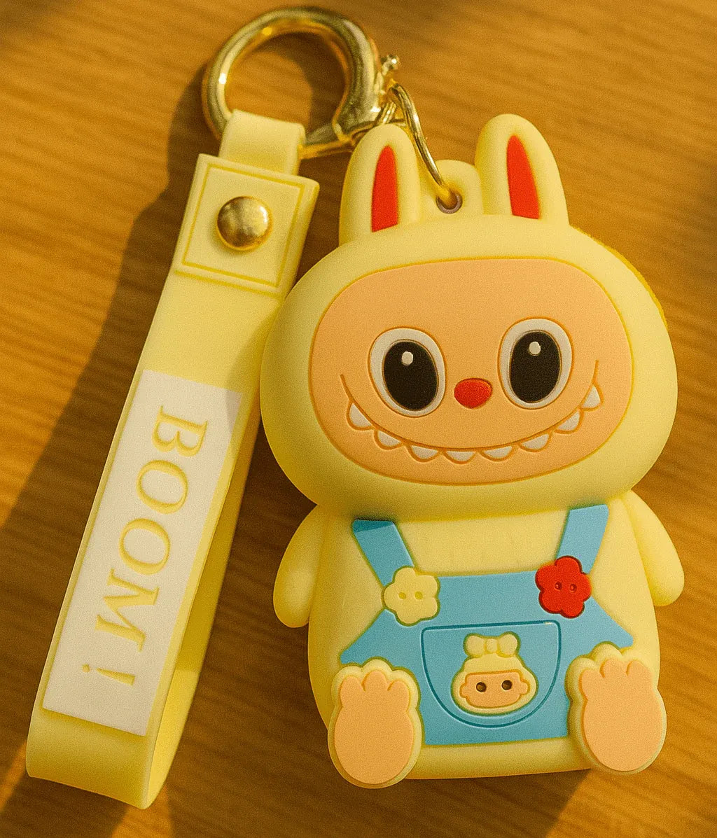 Cute Bunny Wrist-Strap Keychain – LABUBU Style