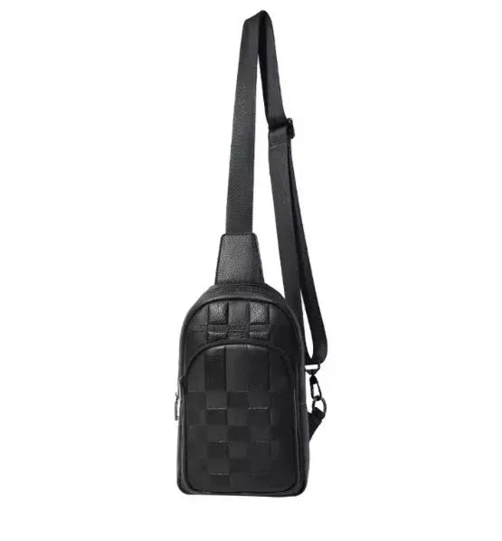 Leather Chest Bag With Sensor Lock