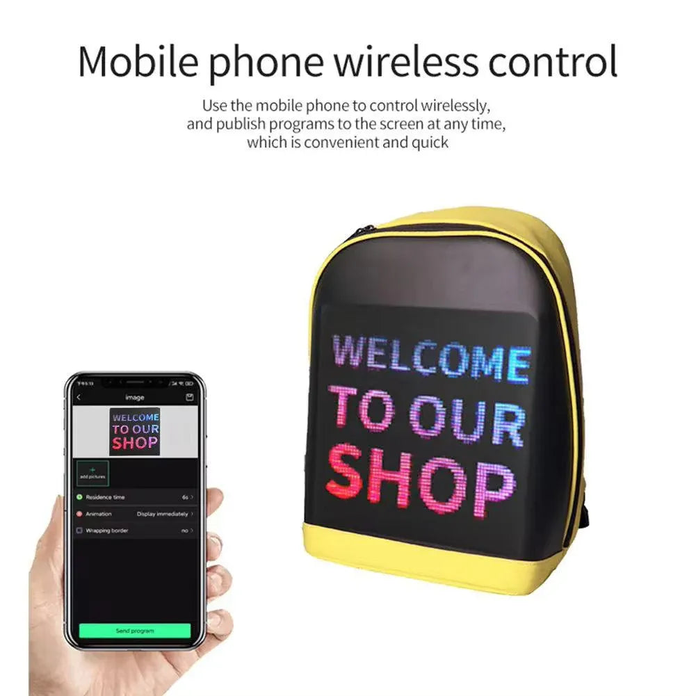 Smart LED Display Backpack